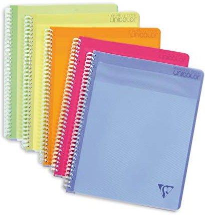 Clairefontaine 328000C Meeting Book Linicolor Fresh (DIN A4+, 80 Blatt, mit vorbedruckten Seiten für Datum, Notizen und To do) 1 Stück farbig sortiert