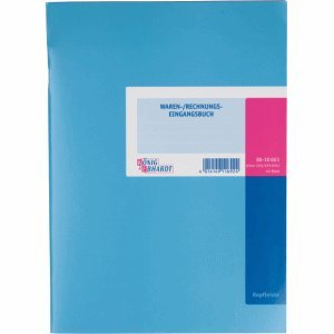 K+E Waren-und Rechnungs-Eingangsbuch A4 mit Kopfleiste 40 Blatt hellblau
