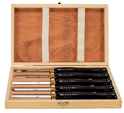 Lot 5 ciseaux à bois HSS-Mini gouges à dégrossir pour tour à bois burin