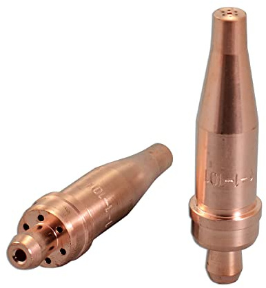 RIVERWELD Acetylen-Schneiddüsen 1-101 Größe 1 & 1-1-101 2 Stück | für Victor-Style Sauerstoff-Autogen-Schneidbrenner aus Kupfer