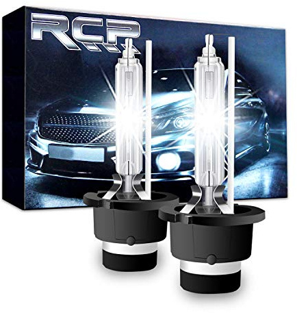 RCP - D2S6 - (A Pair) D2S/ D2R 6000K Xenon HID Replacement Bulb Diamond White Metal Stents Base 12V Car Lamps Head Lights 35W