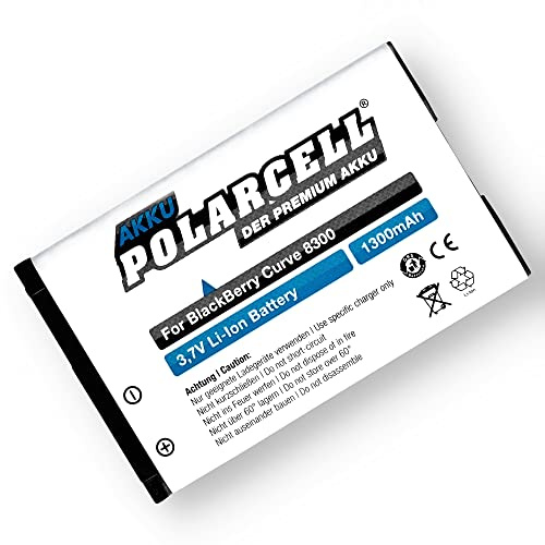 PolarCell Batteria per BlackBerry Curve 8300-8310 - 8320-8330 - 8520-8530 / Curve 3G 9300-9330/7100-8700 | sostituisce batteria originale C-S2 | 1300 mAh Forte batteria di ricambio | Celle di qualità