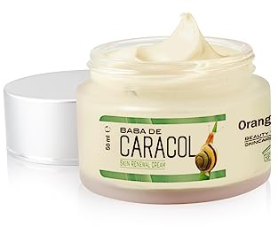 Orange Care Baba de Caracol Gesichtscreme mit Schneckenschleim, Allantoin, Glykolsäure, Kollagen, Elastin, Schneckencreme - Schneckengel - Heilung & weniger Akne, Narben, Anti-Aging (1)