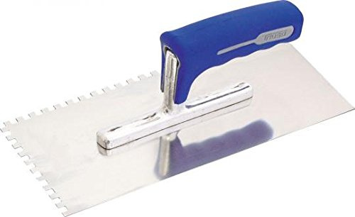TRIUSO Glättekelle 28x13c m, Edelstahl 4mm-Zahnung,