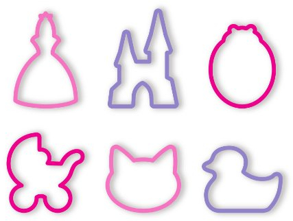 Tescoma 630920 Delicia Kids Set 6 Tagliabiscotti per Bambine , Plastica, Multicolore, 1 Pezzo