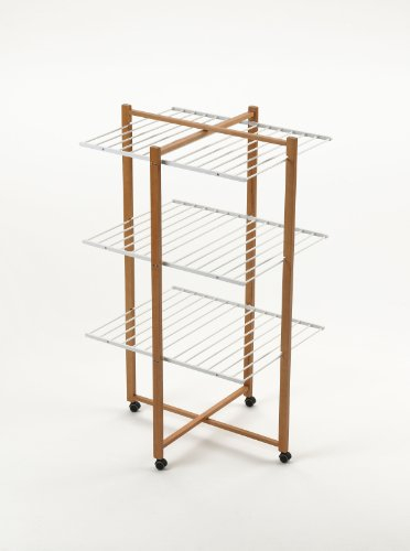 695 Karisma Tower Drying Rack 25 Meters of Useful line, Finishing Cherry by Arredamenti Italia