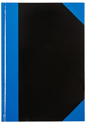 Idena 542901 - Kladde DIN A5, 96 Blatt, 70 g/m², liniert, fester Einband, blau/schwarz, 1 Stück