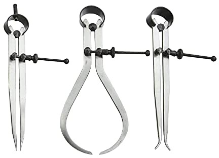 Dapetz ® 3 Piece 6 150mm Spring Calliper Set - Alloy Steel Heat Treated Points Inside Outside & Divide - Industrial Engineer Measuring Tools