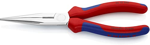 KNIPEX 26 15 200 200 mm Snipe Nose Side Cutting Pliers Chrome Plated with Multi-Component Grips