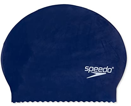 Speedo unisex Speedo Latex Solid Cap, Navy, One Size swim caps, Navy, One Size US