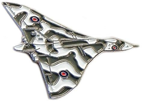 Metall Emaille Brosche RAF Air Force Vulcan Bomber Aircraft