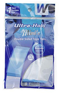 Ultra Hold Mini Tabs Tape Walker Tape 72 Tabs Minis Adhesive Walker Tape Double-Sided Tape Strips for Lace Wigs & Toupets (WKR-UHT-M)