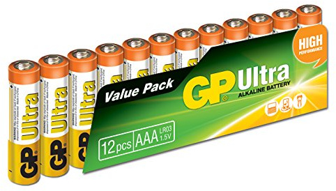 GP Batteries Ultra Alkaline 1,5 V AAA Pile Alcaline (1,5 V) Cylindrique Blanc Jaune