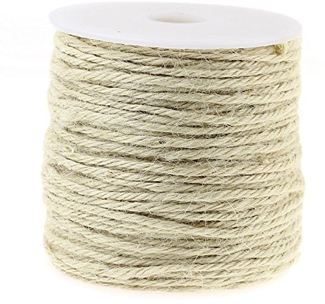 SiAura Material ® - 100 m de ficelle de jute beige 1 mm pour le jardinage, l'artisanat, les liens et les cordons
