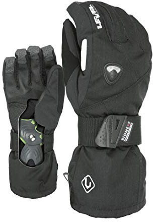 Level Fly - Snowboard Handschuhe, Thermohandschuhe Winter Herren mit Verstellbarem Riemen und Stulpe, Ski- und Winterhandschuhe Herren Wasserdicht, Atmungsaktiv für Snowboard und Skifahren - 1 Paar