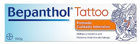BEPANTHOL Crema para Tatuajes con Pantenol - Hidrata - Repara la Piel Post Tattoo y Preserva la Belleza del Tatuaje - 100 g - Sin Conservantes y Sin Perfume