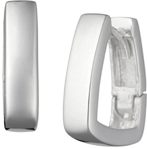 VINANI Klapp-Creolen aus 925 Sterling Silber I Nickelfreie Ohrringe für Damen I Glänzende Oberfläche mit Anlaufschutz I Allergikerfreundlich I Handarbeit in Juweliersqualität I CVG