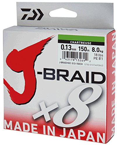 Daiwa J-Braid 8 Braid 300m Chartreuse - geflochtene Angelschnur