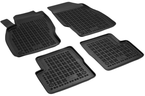 AZUGA 3D Gummi Fußmatten für Opel Corsa D ab 2006-2014/Corsa E ab 2014-2019 | rutschfest, wasserdicht, passgenau, TPE Gummimatten, hoher Rand Automatten, AZ10300060