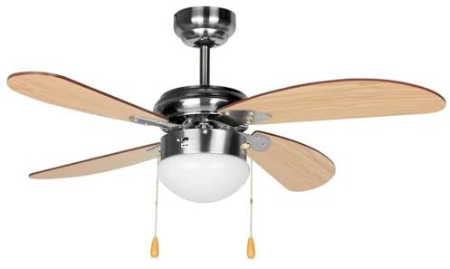 Orbegozo CP 70095 - Ventilador de techo con luz, 4 palas, diámetro 95 cm, potencia de 55 W y 3 velocidades