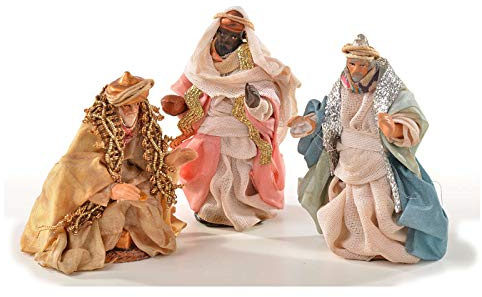 Holyart DREI heilige Könige 6cm neapolitanische Krippe arabisch Sti