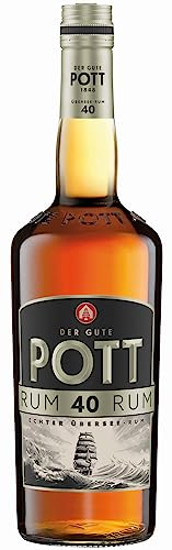 POTT Rum (1x0,7l) 40% vol., echter Übersee Rum - Hervorragend geeignet zum Kochen und Backen, für winterliche Heißgetränke, zum Verfeinern von Desserts, für Cocktails und Longdrinks oder pur auf Eis