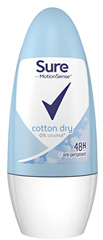 Sure Cotton Lot de 6 déodorants roll-on anti-transpirant pour femme 50 ml