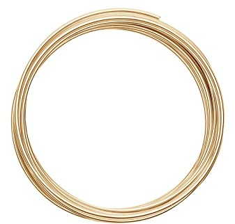 Vaessen Creative Aluminium Craft Wire 16.4 ft (5 m) x 0.08 (2 mm) Light Gold - Flexible Metallic Wire for Crafting, Flower Arranging, Jewellery Making and Modelling