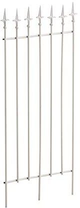 CLP Griglia per Piante Rampicanti Elisa in Metallo I Recinzione Rampicanti 100x50CM I Graticcio per Fiori Stile Rustico, Colore:Bianco