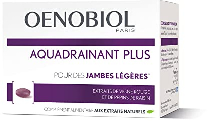 OENOBIOL - Minceur Aquadrainant Plus - Jambes légères - Programme 15 Jours | Aide à réduire la sensation de jambes lourdes - Ingrédients d'origine végétale - Complément alimentaire 45 comprimés