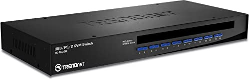TRENDnet 16-Port Rack Mount USB KVM Switch, TK-1603R,NDAA/TAA Compliant