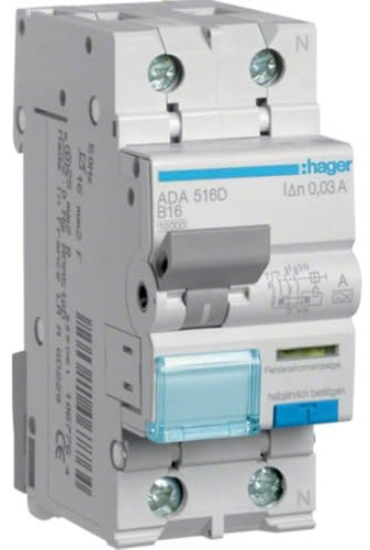 Busch-Jaeger ADA516D FI-LS 1P+N 10kA B-16A 30mA