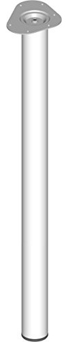 DIY Element System Möbelfuß rund – Stahlrohrfuß, ideal als Tischbein für die Gestaltung individueller Möbelstücke – Ø 60 mm, Länge 900 mm, Weiß