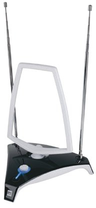 One For All Amplified Indoor Digital TV Aerial - Ready to receive Freeview and Analogue TV Signals within a range of 9 miles – Full HD Ready - HDTV Antenna – UHF/VHF – silver – SV9360