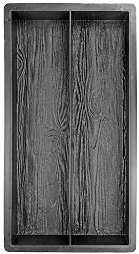 @tec Betonform Schalungsform Gießform Plastikformen für Beton, Palisade - Diele - Holzmuster - Terrassenplatte - Trittsteinplatte - Gehwegplatte - Betonplatte 60x30x5,5 cm (je Teil 60 * 15 * 5,5cm)