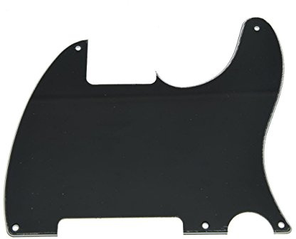 Kaish Pickguard/Schlagbrett für Fender Esquire, blank, ohne Tonabnehmer, 5 Löcher, 3 Schichten, Farbe: Schwarz