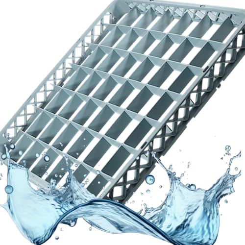 Kerafactum Aufsatz Erweiterungselement 50x50 cm aus BPA-Free Kunststoff Korb Element für Spülkorb 49 Felder, graublau Korbaufsatz für Gläser & Tassen, erweiterbar universell für Gastro Spülmaschine
