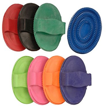 Tough1 Large Rubber Curry Comb - Royal Blue