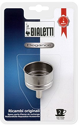 Bialetti Moka Imbuto Caffettiere Acciaio TZ Inossidabile, Argento, 2 Tazze