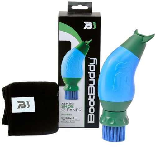 BootBuddy Shoe & Boot Cleaner Brush – Footwear Cleaning Kit for Hiking Boots, Golf Shoes, Football Boots, Running Shoes & Wellies – Cleans Mud, Dirt & Stains in Minutes – As Seen on Dragons’ Den