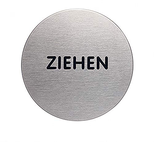 Durable Türschild Picto rund (Ziehen, 65 mm) metallic silber, 490161