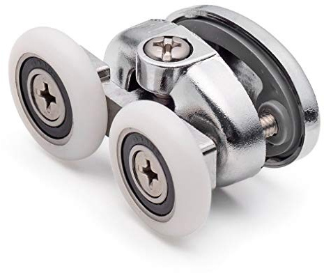2 x Double Top Butterfly Shower Door Rollers/Runners/Wheels 25mm Diameter L077-2
