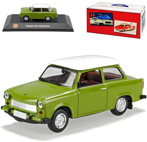 Atlas Trabant 601 Limousine Grün Weiss DDR 1/43 Modell Auto
