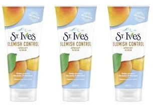 St.Ives - Exfoliante facial antiimperfecciones, de albaricoque, paquete de 3