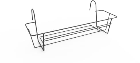 Elho Green Basics Support Balconnière 60 - Anthracite - Extérieur & Balcon - L 25.5 x W 60.2 x H 21.5 cm