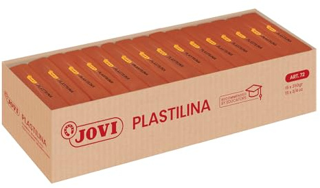 Jovi Plastilina, Color marrón, 15 unidades de 350 Gramos (7209)
