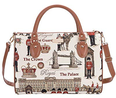 Signare Tapisserie Reisetasche Damen, Sporttasche Damen, Weekender Damen, Reisetasche groß mit London Design (königliche Wache)