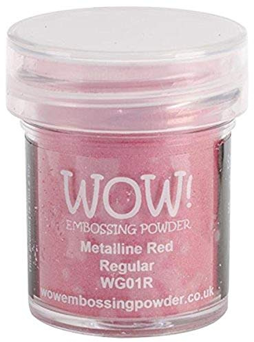 Wow Poudre à Embosser Poudre à Embosser, 15 ML, Rouge Metalline