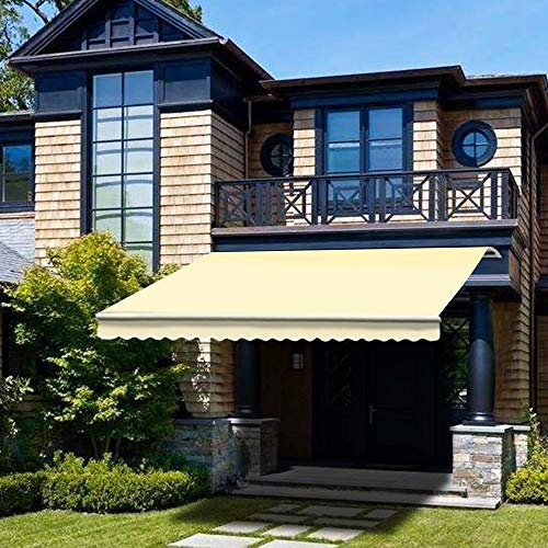 Green Bay 2.5 x 2m Manual Awning Garden Patio Canopy Sun Shade Shelter Retractable Cream