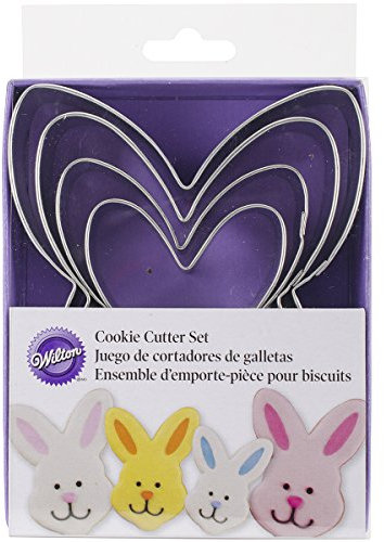 WILTON 0261726 Emporte-Pièce Lapin Métal 9,80-14 Cm Set de 4